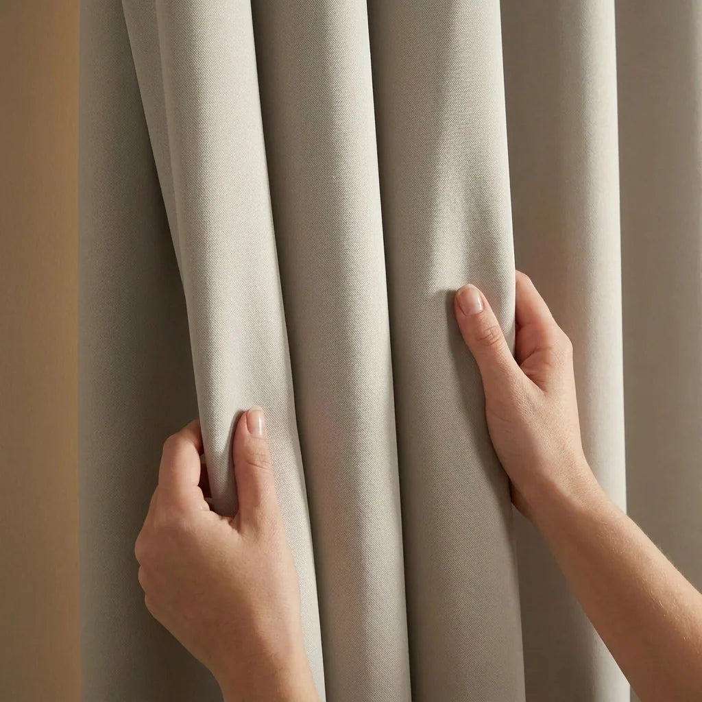 100% Blackout Eyelet Curtains - Grey image 3