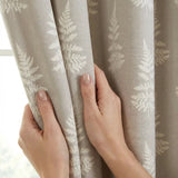 Esher Fern Eyelet Curtains - Silver image 3