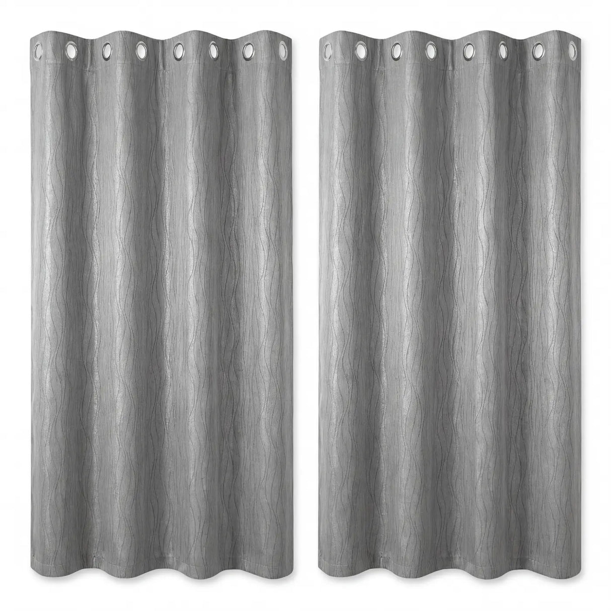 Goodwood Thermal Blockout Eyelet Curtains - Silver image 4