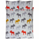 Moose Flannelette Duvet Cover Set Ochre 2