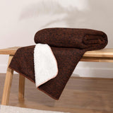 Nurrel Sherpa Throw Blanket 130cm x 180cm by furn.