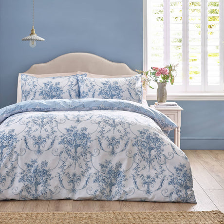 Catherine Lansfield Antoinette Duvet Cover Set - Antoinette Damask Duvet Set