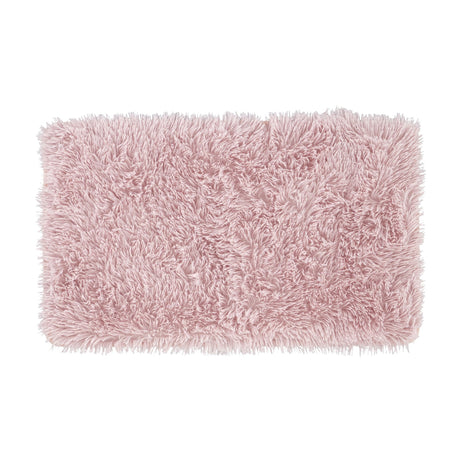 Catherine Lansfield Cuddly Soft Bath Mat 50cm x 80cm - Cuddly Blush Bath Mat Blush