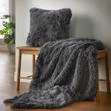 Catherine Lansfield Cuddly Soft Filled Cushion 45cm x 45cm (18" x 18") - Charcoal - Cuddly Charcoal Group