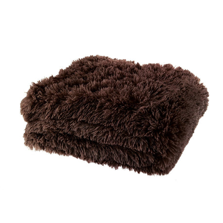 Catherine Lansfield Cuddly Reversible Throw – Blush – 150cm x 200cm / 245cm x 280cm - Cuddly Chocolate Throw
