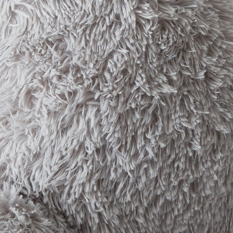 Catherine Lansfield Cuddly Soft Filled Cushion 45cm x 45cm (18" x 18") - Silver - Cuddly Cuddle Cushion Silver