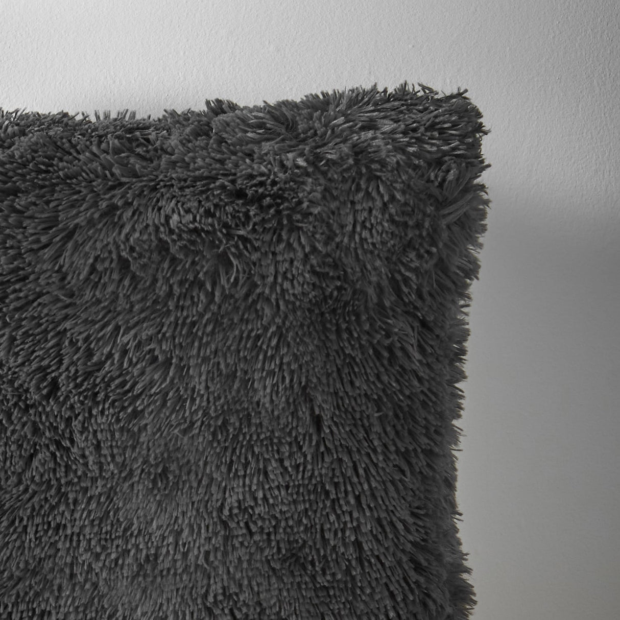 Catherine Lansfield Cuddly Soft Filled Cushion 45cm x 45cm (18" x 18") - Charcoal - Cuddly Cushion Charcoal