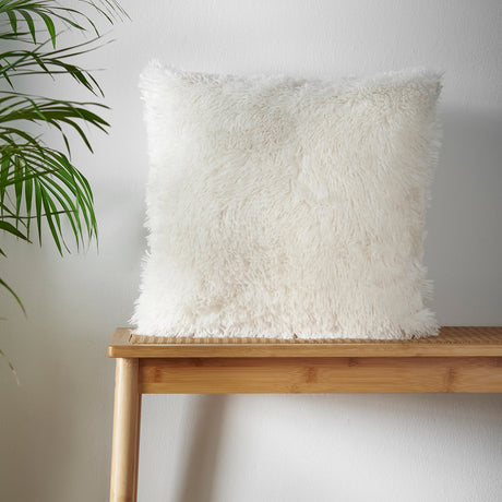 Catherine Lansfield Cuddly Soft Filled Cushion 45cm x 45cm (18" x 18") - Cream - Cuddly Cushion Cream