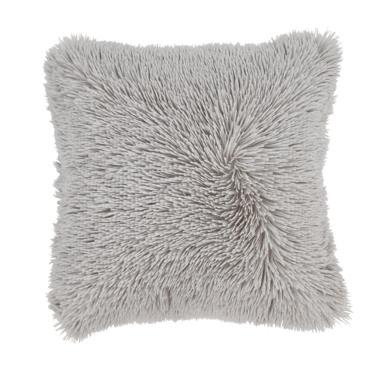 Catherine Lansfield Cuddly Heart Soft Filled Cushion - Silver - Cuddly Cushion Silver