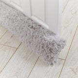 Catherine Lansfield Cuddly Draught Excluder Cosy Home Accessory - Cuddly Draught Excluder Silver