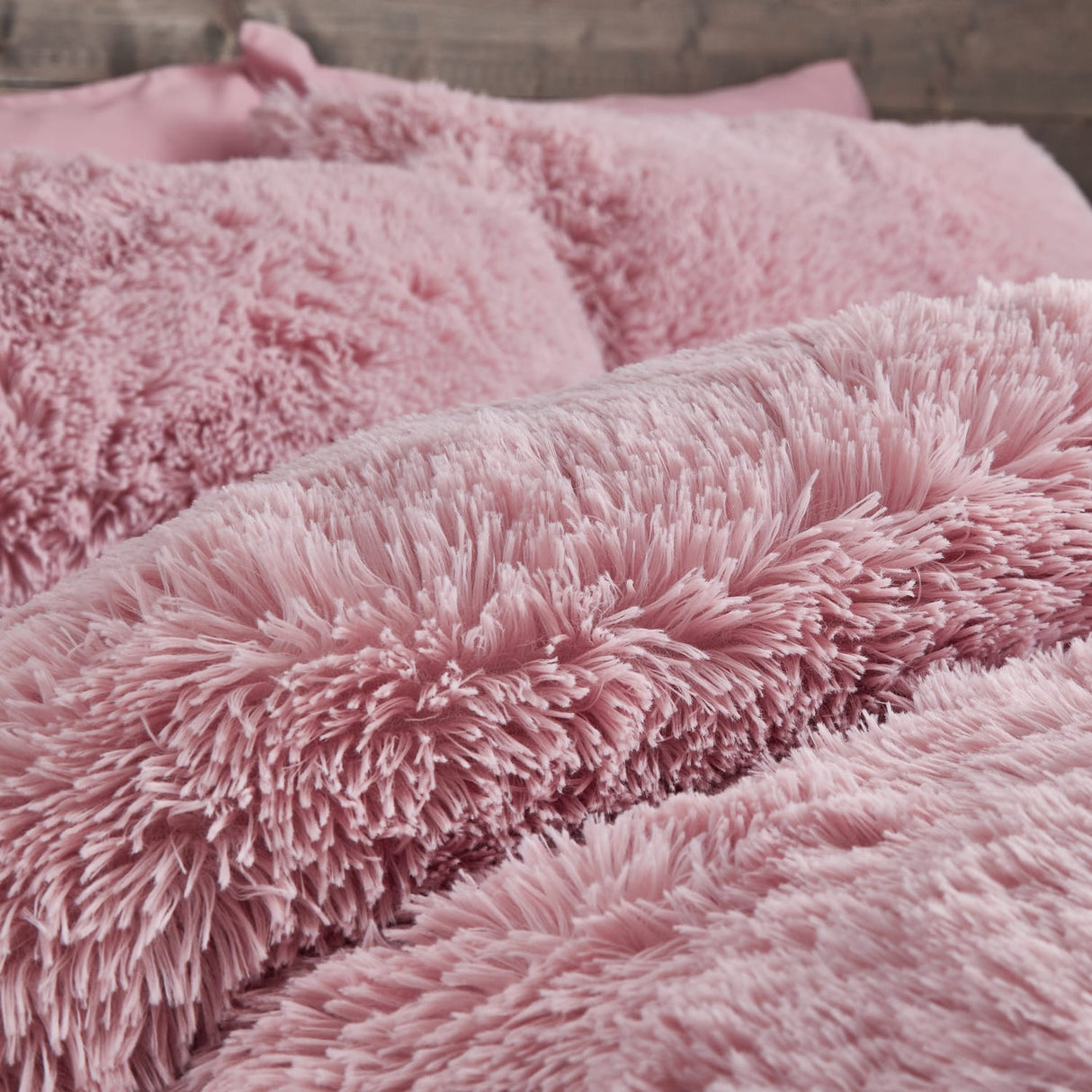 Catherine Lansfield Cuddly Duvet Cover Set - Cuddly Duvet Set Blush