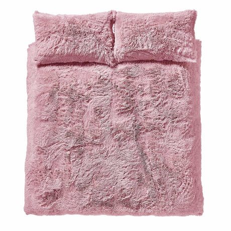Catherine Lansfield Cuddly Duvet Cover Set - Cuddly Duvet Set Blush