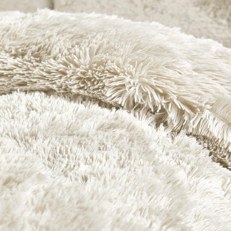 Catherine Lansfield Cuddly Duvet Cover Set - Cuddly Duvet Set Cream