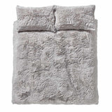 Catherine Lansfield Cuddly Duvet Cover Set - Cuddly Duvet Set Silver