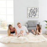 Catherine Lansfield Cuddly Reversible Throw – Cream – 150cm x 200cm / 245cm x 280cm