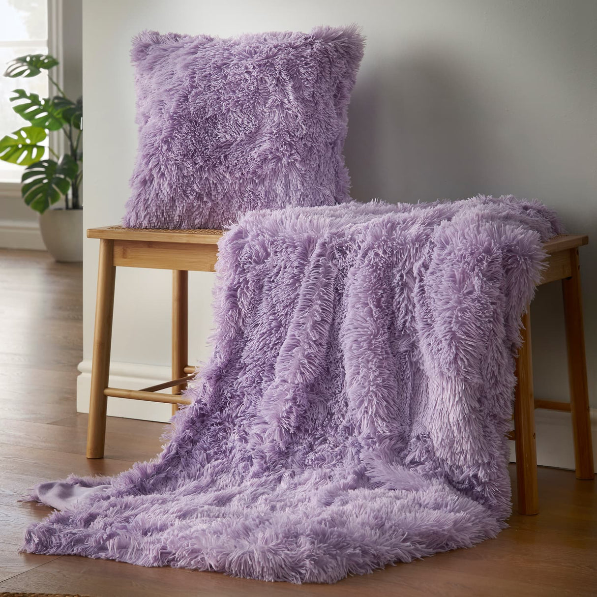 Catherine Lansfield Cuddly Duvet Cover Set - Cuddly Heather Group