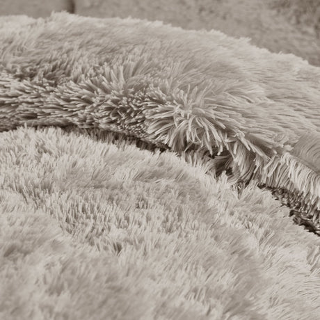 Catherine Lansfield Cuddly Soft and Cosy Duvet Cover Set - Natural - Cuddly Natural Duvet Set