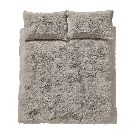 Catherine Lansfield Cuddly Soft and Cosy Duvet Cover Set - Natural - Cuddly Natural Duvet Set