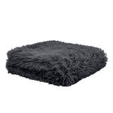 Catherine Lansfield Cuddly Reversible Throw – Charcoal – 150cm x 200cm - Cuddly Throw Charcoal