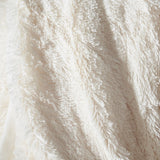 Catherine Lansfield Cuddly Reversible Throw – Cream – 150cm x 200cm / 245cm x 280cm - Cuddly Throw Cream