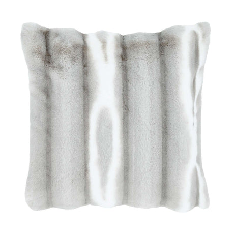 Catherine Lansfield Flint Faux Fur Silver Filled Cushion 5