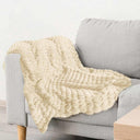 Lush Luxurious Fluffy Faux Rabbit Fur Throw Blanket by Emma Barclay