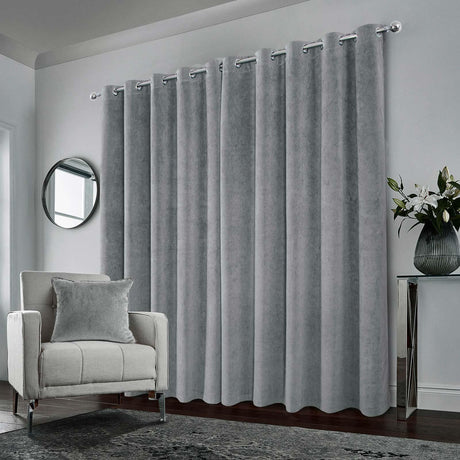 Hampton Velvet Blackout Eyelet Curtains by Enhanced Living