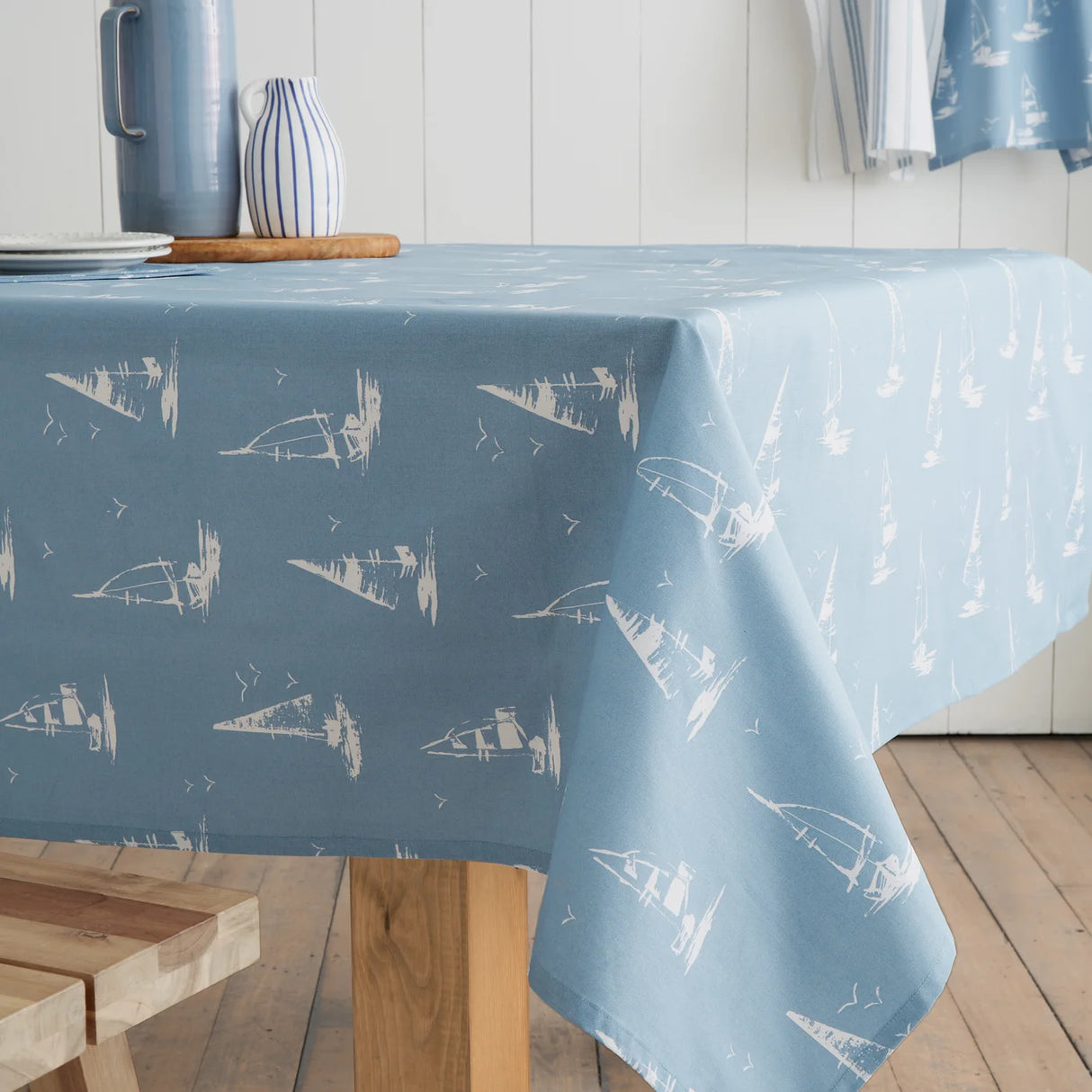 Catherine Lansfield Salcombe Boats Cotton Kitchen and Dining Collection