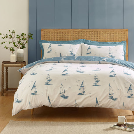 Catherine Lansfield Salcombe Boats Duvet Cover Set