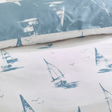 Catherine Lansfield Salcombe Boats Duvet Cover Set - Salcombe Blue Duvet Set