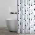 Catherine Lansfield Salcombe Boats Shower Curtain 180x180cm - White