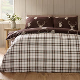 Catherine Lansfield Stag Duvet Cover Set - Stag Chocolate Duvet Set