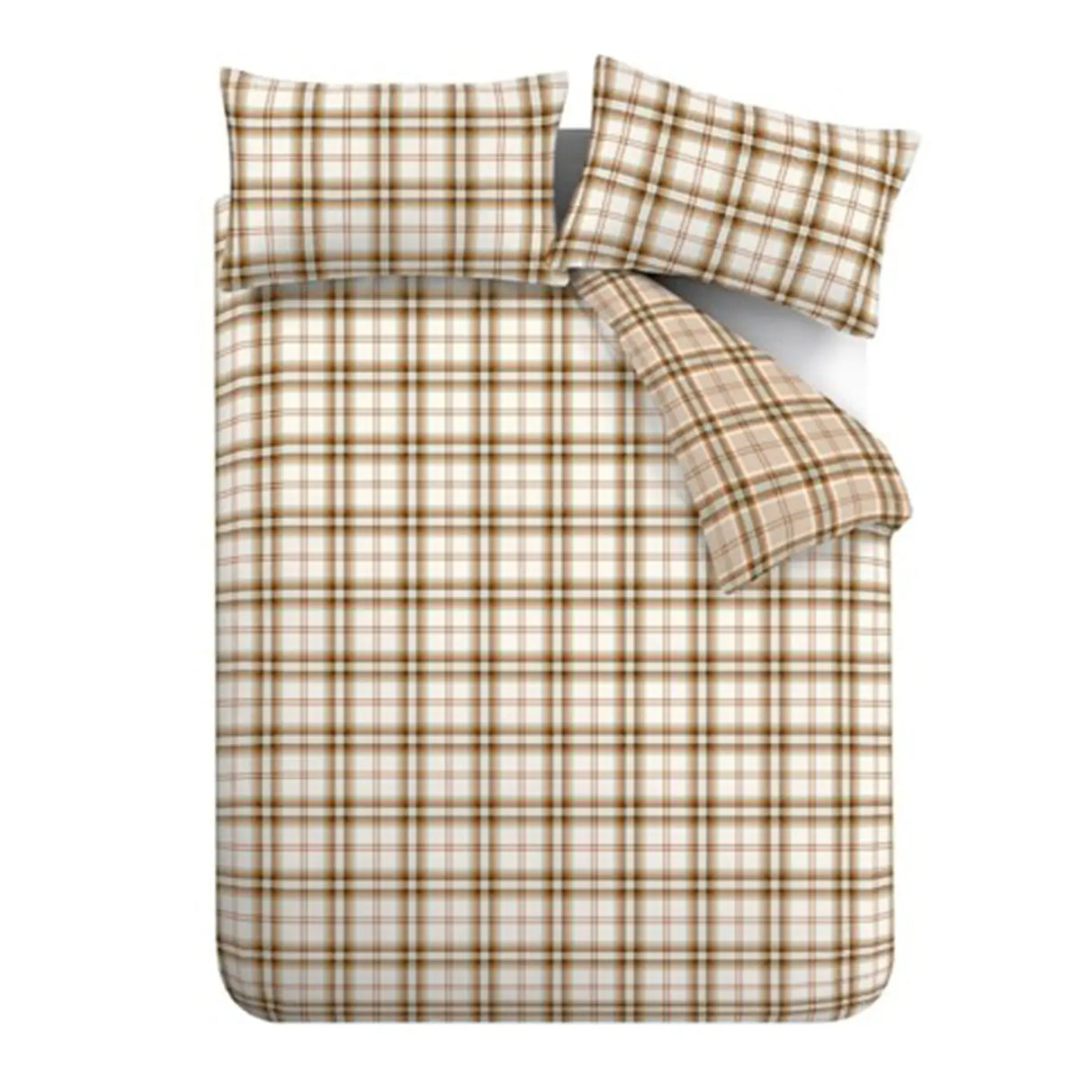 Catherine Lansfield Kelso Check Tartan Duvet Cover Set - Burnt Orange image 12