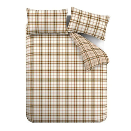 Catherine Lansfield Kelso Check Tartan Duvet Cover Set - Burnt Orange image 12