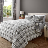 Catherine Lansfield Kelso Check Duvet Cover Set - Kelso Charcoal Duvet Set