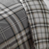 Catherine Lansfield Kelso Check Duvet Cover Set - Kelso Charcoal Duvet Set