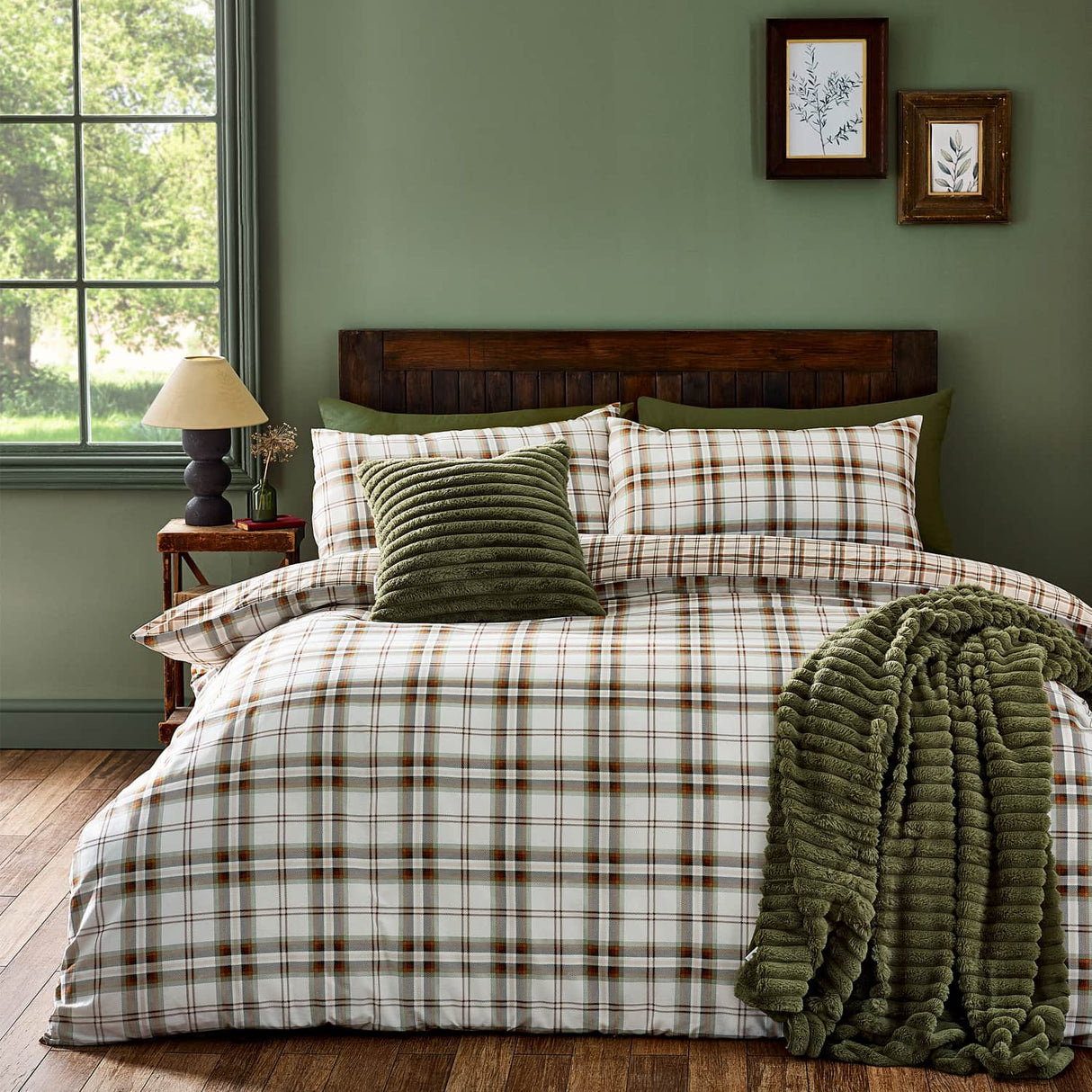 Catherine Lansfield Kelso Check Duvet Cover Set