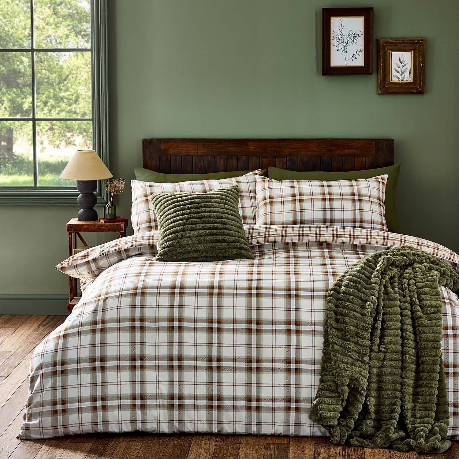 Catherine Lansfield Kelso Check Duvet Cover Set