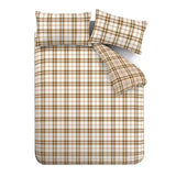 Catherine Lansfield Kelso Check Duvet Cover Set - Kelso Check Burnt Orange Duvet Set