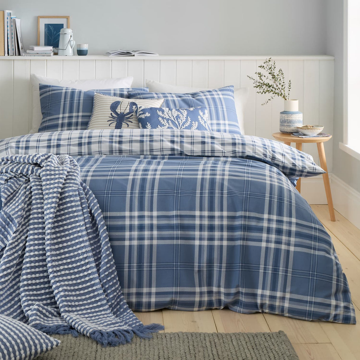 Catherine Lansfield Kelso Check Duvet Cover Set