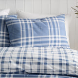Catherine Lansfield Kelso Check Duvet Cover Set - Kelso Check Lansfield Blue Duvet Set