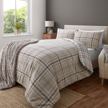 Catherine Lansfield Kelso Check Duvet Cover Set