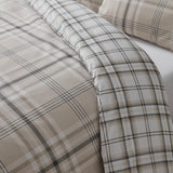 Catherine Lansfield Kelso Check Duvet Cover Set - Kelso Check Natural Duvet Set