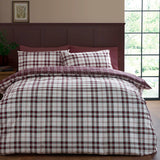 Catherine Lansfield Kelso Check Duvet Cover Set - Kelso Check Plum Duvet Set