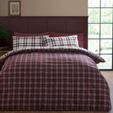 Catherine Lansfield Kelso Check Duvet Cover Set - Kelso Check Plum Duvet Set