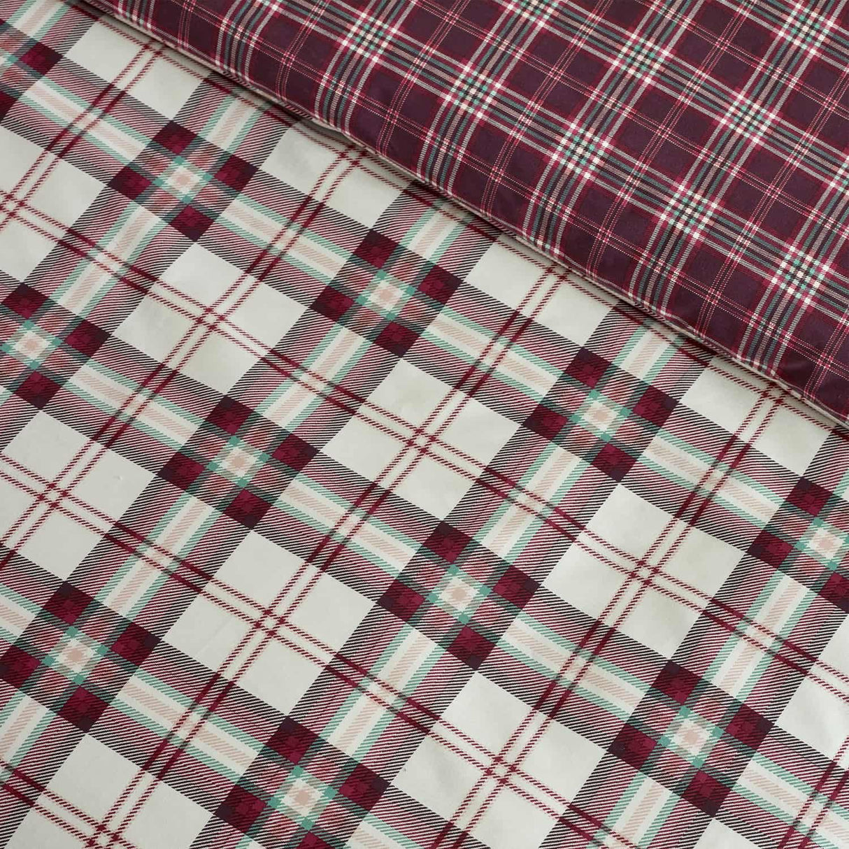 Catherine Lansfield Kelso Check Duvet Cover Set - Kelso Check Plum Duvet Set
