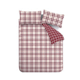 Catherine Lansfield Kelso Check Duvet Cover Set - Kelso Check Plum Duvet Set