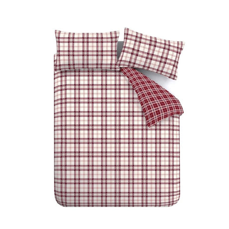 Catherine Lansfield Kelso Check Duvet Cover Set - Kelso Check Plum Duvet Set