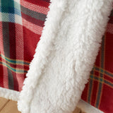 Catherine Lansfield Kelso Check Sherpa Reversible Throw – Red – 130cm x 170cm - Kelso Check Throw Red