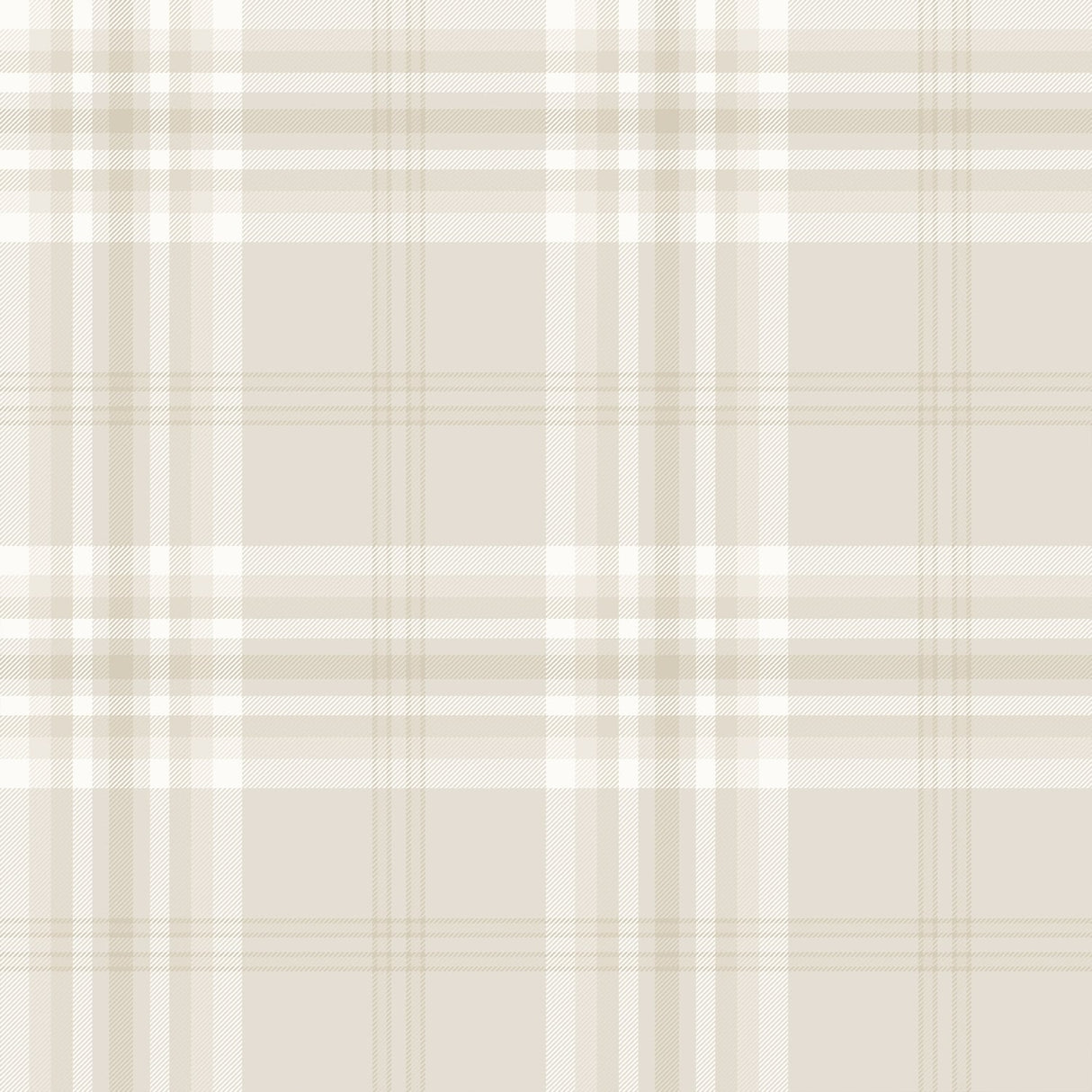 Catherine Lansfield Kelso Check Cream Tartan Wallpaper - Kelso Cream Wallpaper
